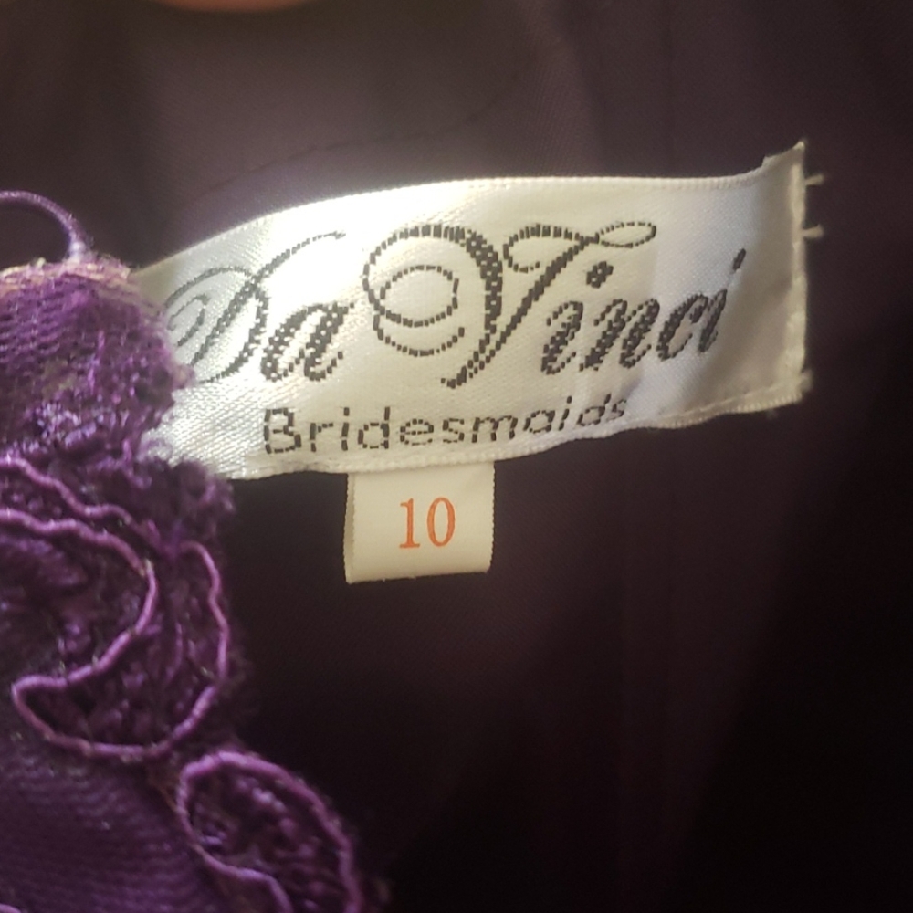 Plum Mother of the Bride Bridesmaid Dress Lace 10 - Picture 11 of 15